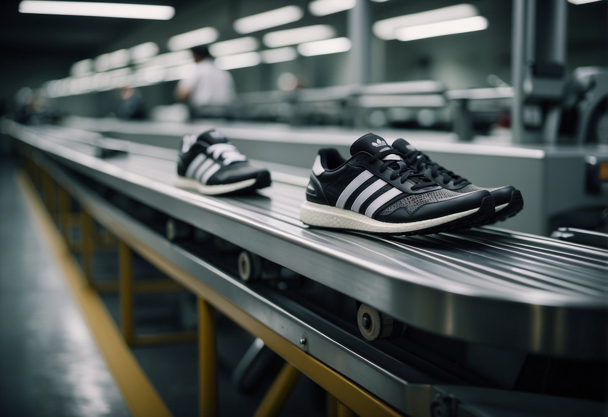 A conveyor belt in a massive Adidas shoe factory churns out over 400
million pairs of shoes annually. Ten little-known facts about sports
shoes bring a smile to your
face