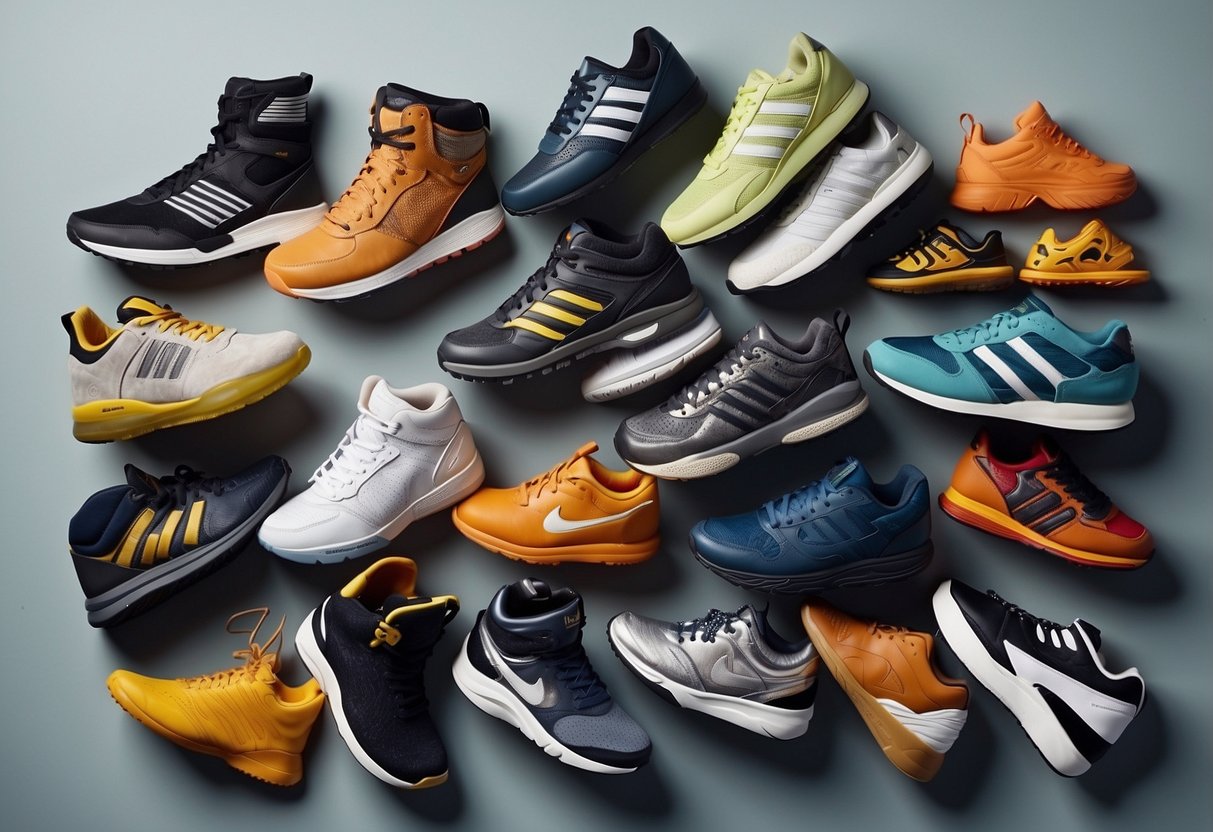 A timeline of sports shoe evolution, from early beginnings to modern
developments. Iconic shoe designs and innovative technologies are
showcased in a dynamic
display